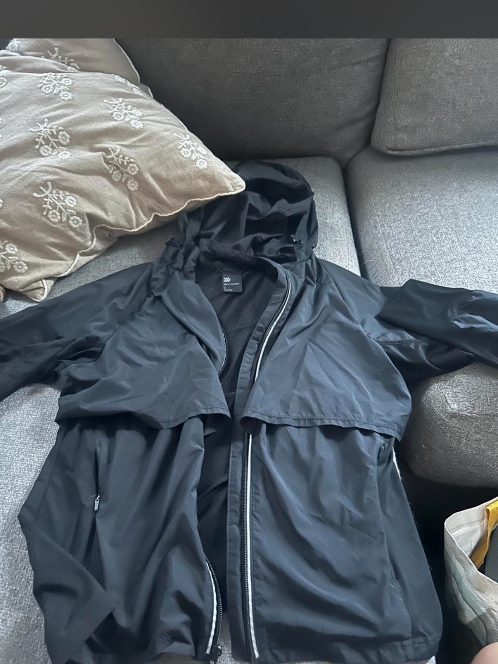 all in motion Black Hooded Trench Coat